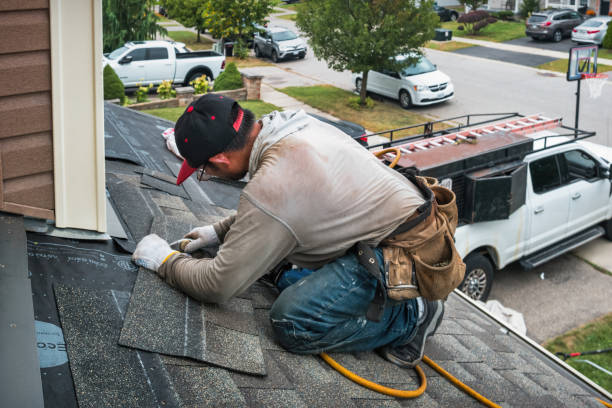 Professional Emergency Roof Repair technician working in Freeland, PA